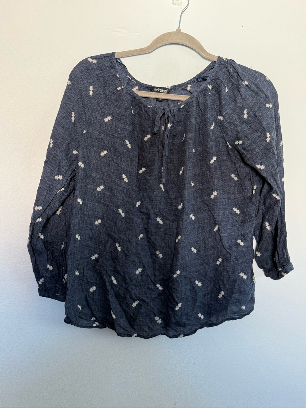 Lucky Brand Navy Peasant Tunic